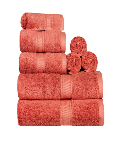 Superior Egyptian Cotton 8-pc. Towel Set In Orange