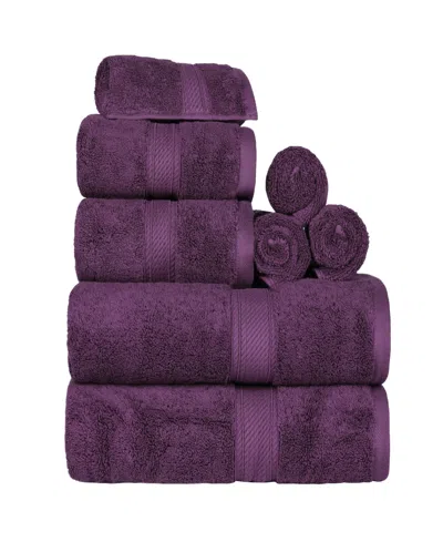 Superior Egyptian Cotton 8-pc. Towel Set In Purple