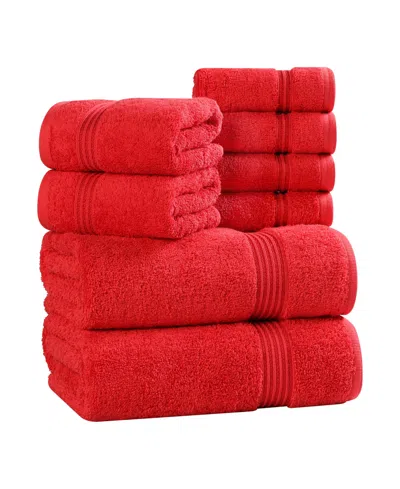 Superior Egyptian Cotton 8-pc. Towel Set In Red