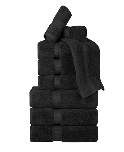 Superior Egyptian Cotton 9-pc. Towel Set In Black