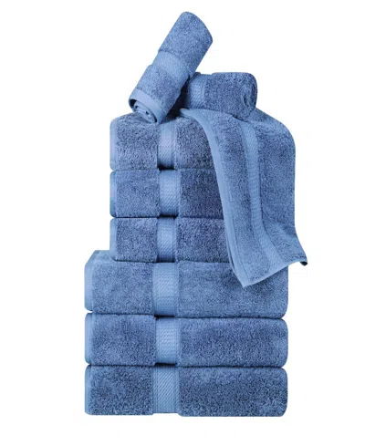 Superior Egyptian Cotton 9-pc. Towel Set In Blue
