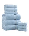 Superior Egyptian Cotton 9-pc. Towel Set In Blue