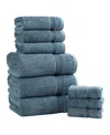 Superior Egyptian Cotton 9-pc. Towel Set In Blue