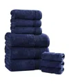 Superior Egyptian Cotton 9-pc. Towel Set In Blue