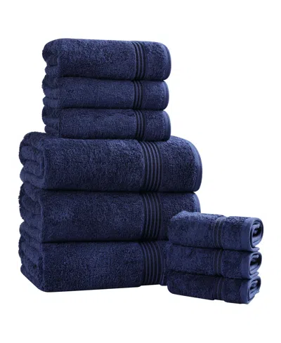 Superior Egyptian Cotton 9-pc. Towel Set In Blue