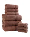 Superior Egyptian Cotton 9-pc. Towel Set In Brown