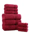 Superior Egyptian Cotton 9-pc. Towel Set In Burgundy
