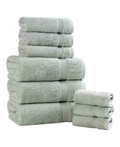 Superior Egyptian Cotton 9-pc. Towel Set In Green