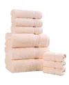 Superior Egyptian Cotton 9-pc. Towel Set In Orange