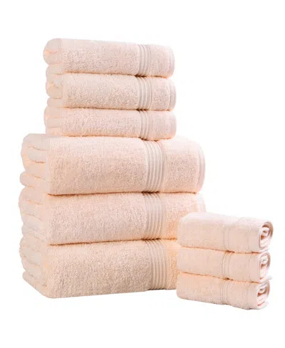 Superior Egyptian Cotton 9-pc. Towel Set In Orange