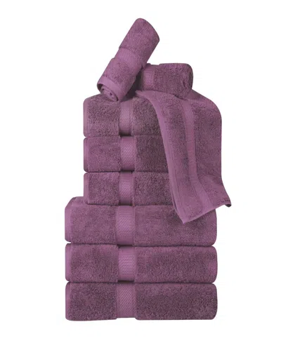 Superior Egyptian Cotton 9-pc. Towel Set In Purple