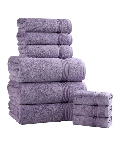 Superior Egyptian Cotton 9-pc. Towel Set In Purple