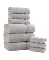 Superior Egyptian Cotton 9-pc. Towel Set In Gray