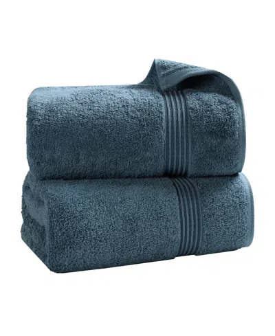 Superior Egyptian Cotton Bath Towel, Set Of 2 In Blue