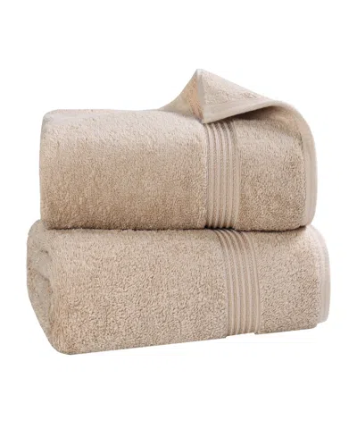 Superior Egyptian Cotton Bath Towel, Set Of 2 In Brown