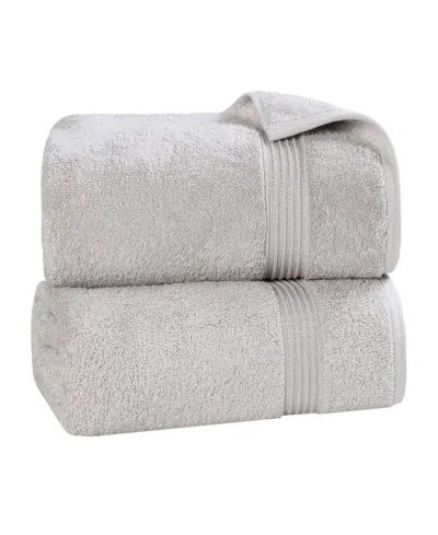 Superior Egyptian Cotton Bath Towel, Set Of 2 In Silver