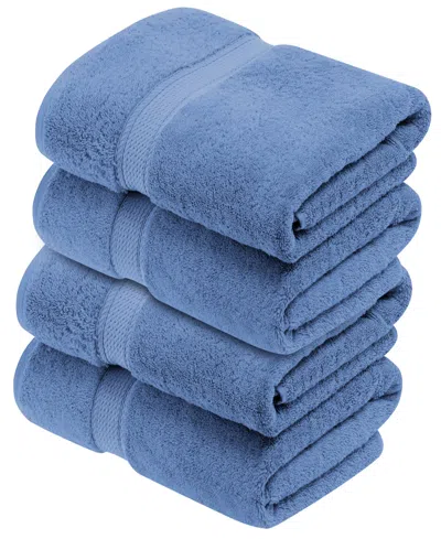 Superior Egyptian Cotton Bath Towel, Set Of 4 In Blue