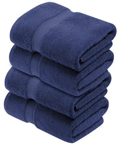 Superior Egyptian Cotton Bath Towel, Set Of 4 In Blue