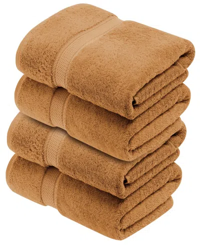Superior Egyptian Cotton Bath Towel, Set Of 4 In Brown