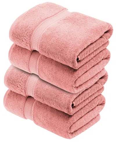 Superior Egyptian Cotton Bath Towel, Set Of 4 In Pink