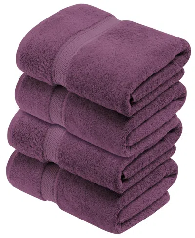 Superior Egyptian Cotton Bath Towel, Set Of 4 In Purple