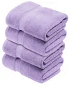 Superior Egyptian Cotton Bath Towel, Set Of 4 In Purple
