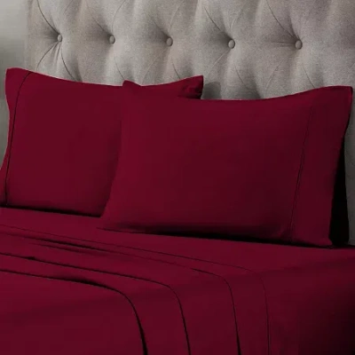 Superior Egyptian Cotton Blend Durable Soft 400tc Pillowcase In Burgundy