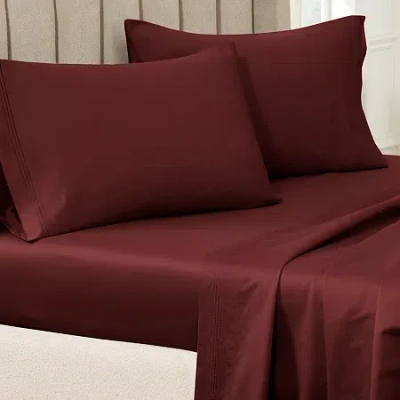 Superior Egyptian Cotton Classic Soft 650tc Pillowcase In Burgundy