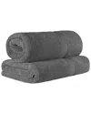 Superior Egyptian Cotton Highly Absorbent 2pc Ultra-plush Solid Bath Sheet Set In Charcoal