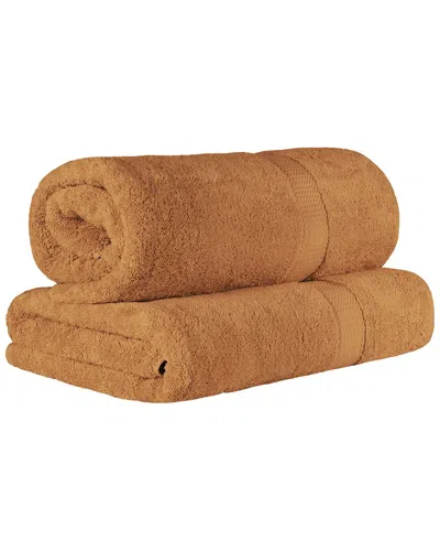 Superior Egyptian Cotton Highly Absorbent 2pc Ultra-plush Solid Bath Sheet Set In Red