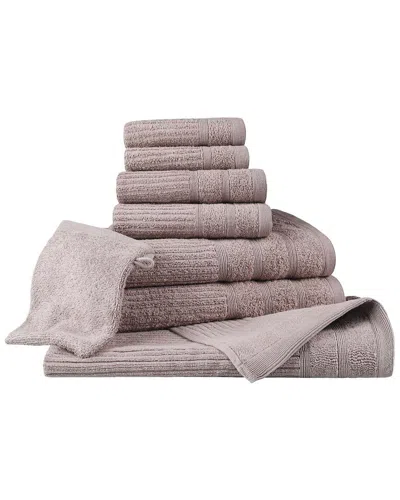 Superior Egyptian Cotton Highly Absorbent Luxury Assorted 8pc Bathroom Towel  Set In Pink