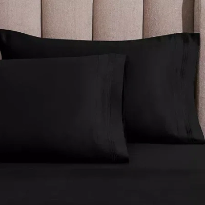Superior Egyptian Cotton Ultra Luxury Sateen 1500tc Pillowcase In Black