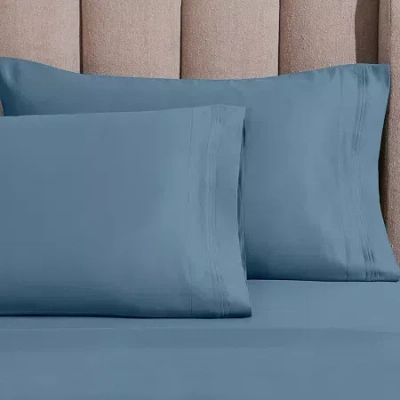 Superior Egyptian Cotton Ultra Luxury Sateen 1500tc Pillowcase In Blue