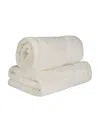 Superior Highly Absorbent 2 Piece Egyptian Cotton Ultra Plush Solid Bath Sheet Set Bedding In Cream