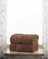 Superior Highly Absorbent Egyptian Cotton 2-piece Ultra Plush Solid Bath Towel Set In Chocolate