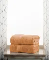 Superior Highly Absorbent Egyptian Cotton 2-piece Ultra Plush Solid Bath Towel Set In Rust
