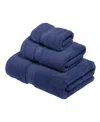 Superior 100% Egyptian Cotton 3-pc Towel Set In Navy Blue
