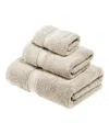 Superior Highly Absorbent Egyptian Cotton 3-piece Ultra Plush Solid Assorted Towel Set Bedding In Stone