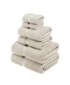 Superior Highly Absorbent 6 Piece Egyptian Cotton Ultra Plush Solid Assorted Bath Towel Set Bedding In Stone