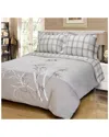 Superior Elmwood Button Closure 3pc Duvet Cover Set In Multicolor