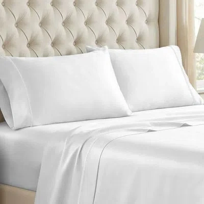 Superior Embroidered Egyptian Cotton 1200 Thread Count Pillow Cases In White