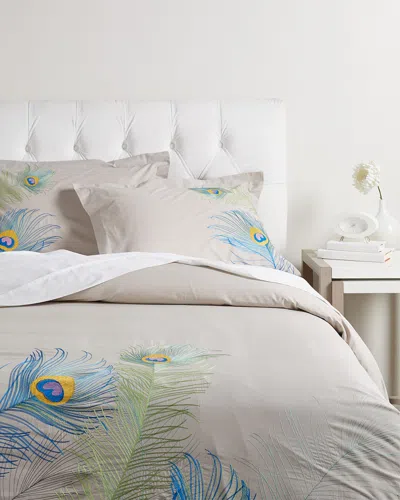 Superior Embroidered Peacock 3pc Duvet Cover Set