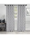 Superior Set Of 2 Eminence Jacquard Curtains In Silver