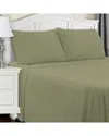 Superior Flannel Deep Pocket Solid Sheet Set In Sage