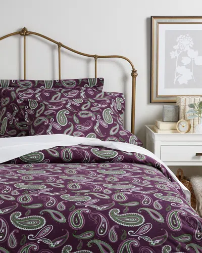 Superior Flannel Duvet Set In Purple