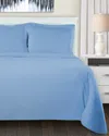 Superior Flannel Solid Deep Pocket Sheet Set In Blue