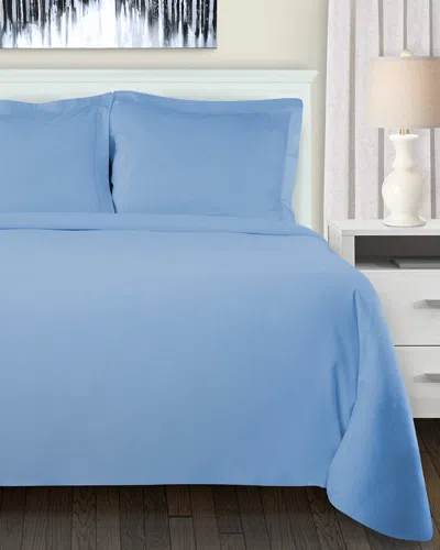 Superior Flannel Solid Deep Pocket Sheet Set In Blue