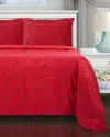 Superior Flannel Trellis Printed Sheet Set In Red