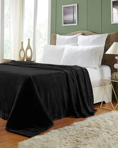 Superior Fleece Microfiber Throw In Black