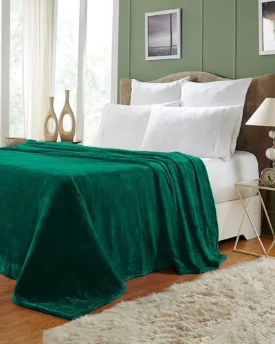 Superior Fleece Microfiber Throw In Green